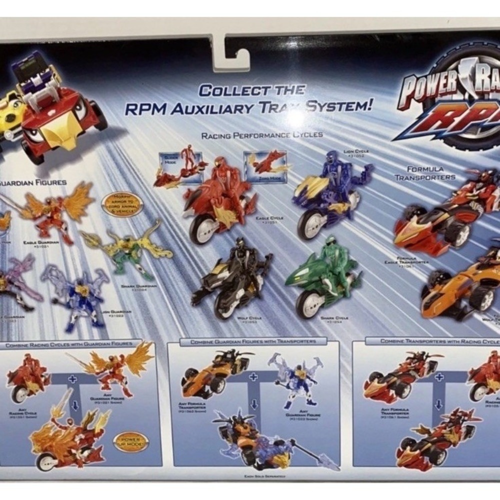 Bandai Power Rangers RPM Track Adventure Set 95121 Red Blue Yellow Rangers New - Picture 8 of 15